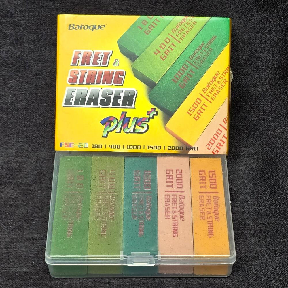 Baroque Guitar Fret Grit Erasers Plus+ 5 Pack